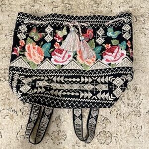 NWOT JWLA Johnny Was embroidered Backpack